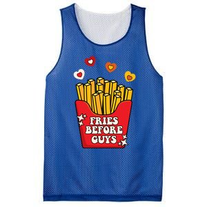 Fries Before Guys: Valentines Present Girls Dating Gift Mesh Reversible Basketball Jersey Tank