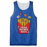 Fries Before Guys: Valentines Present Girls Dating Gift Mesh Reversible Basketball Jersey Tank