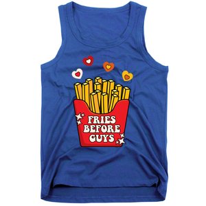 Fries Before Guys: Valentines Present Girls Dating Gift Tank Top