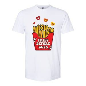 Fries Before Guys: Valentines Present Girls Dating Gift Softstyle CVC T-Shirt