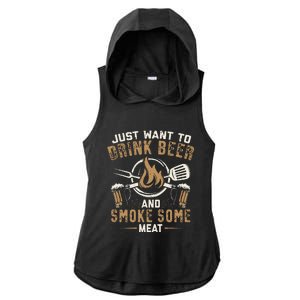 Funny BBQ Grill Chef Grilling Master Barbecue Lover BBQ Ladies PosiCharge Tri-Blend Wicking Draft Hoodie Tank