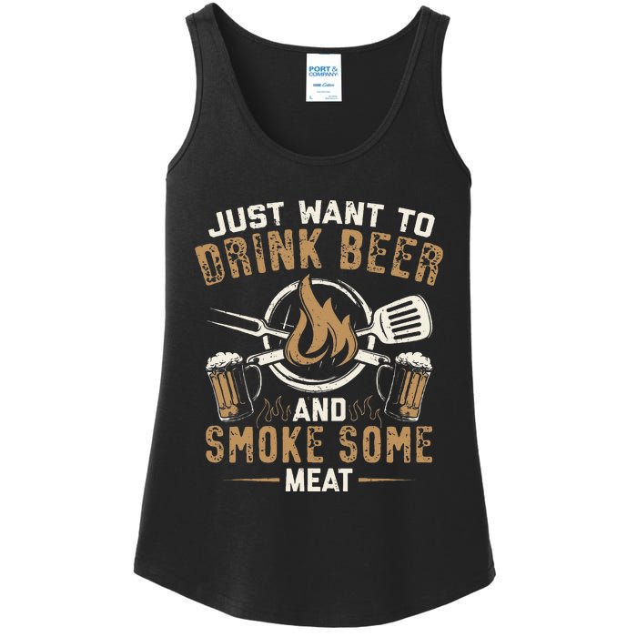 Funny BBQ Grill Chef Grilling Master Barbecue Lover BBQ Ladies Essential Tank