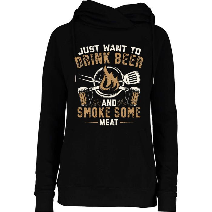 Funny BBQ Grill Chef Grilling Master Barbecue Lover BBQ Womens Funnel Neck Pullover Hood