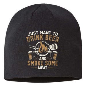 Funny BBQ Grill Chef Grilling Master Barbecue Lover BBQ Sustainable Beanie