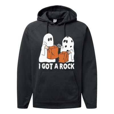 Funny Boo Ghost Scary I Got A Rock Halloween Performance Fleece Hoodie