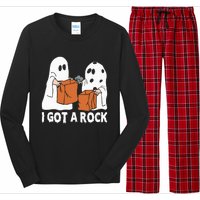 Funny Boo Ghost Scary I Got A Rock Halloween Long Sleeve Pajama Set