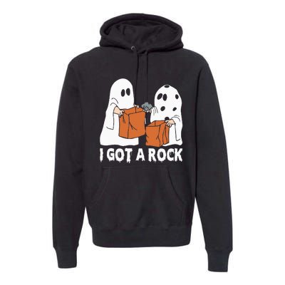 Funny Boo Ghost Scary I Got A Rock Halloween Premium Hoodie