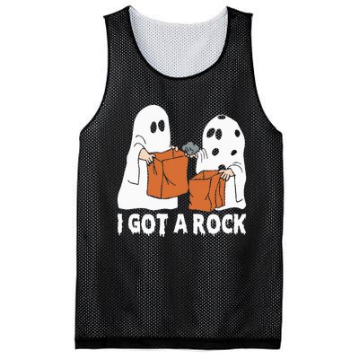 Funny Boo Ghost Scary I Got A Rock Halloween Mesh Reversible Basketball Jersey Tank