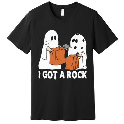 Funny Boo Ghost Scary I Got A Rock Halloween Premium T-Shirt