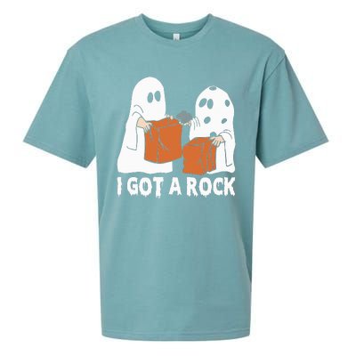 Funny Boo Ghost Scary I Got A Rock Halloween Sueded Cloud Jersey T-Shirt