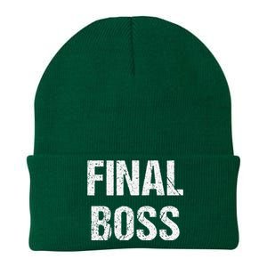 Final Boss Gift Funny Knit Cap Winter Beanie