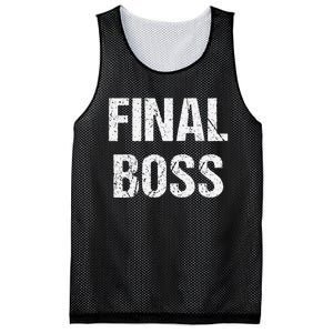 Final Boss Gift Funny Mesh Reversible Basketball Jersey Tank