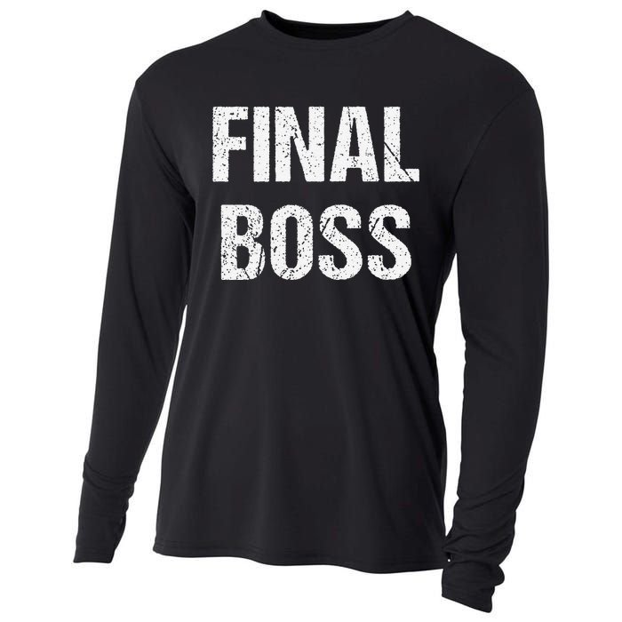 Final Boss Gift Funny Cooling Performance Long Sleeve Crew