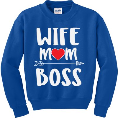 Funny Boss Gift Wife Mom Boss Gift Kids Sweatshirt