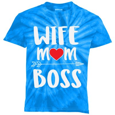 Funny Boss Gift Wife Mom Boss Gift Kids Tie-Dye T-Shirt