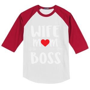 Funny Boss Gift Wife Mom Boss Gift Kids Colorblock Raglan Jersey