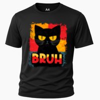 Funny Bruh Grumpy Black Cat Performance Shirt
