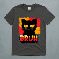 Funny Bruh Grumpy Black Cat T-Shirt