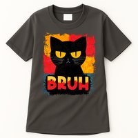 Funny Bruh Grumpy Black Cat Tall T-Shirt