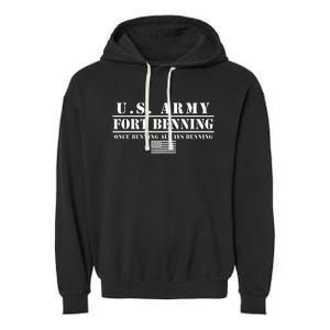 Fort Benning Ga Army Infantry Once Benning Always Benning Garment-Dyed Fleece Hoodie