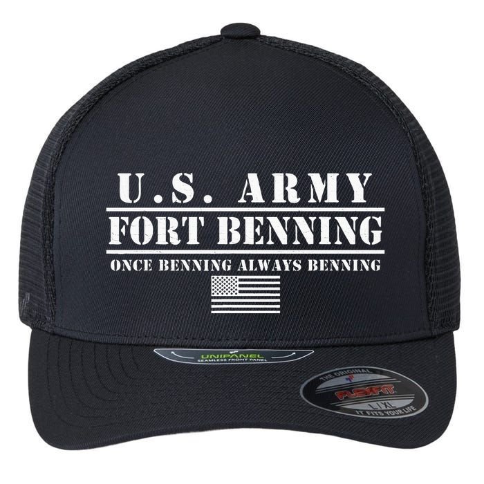 Fort Benning Ga Army Infantry Once Benning Always Benning Flexfit Unipanel Trucker Cap