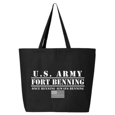 Fort Benning Ga Army Infantry Once Benning Always Benning 25L Jumbo Tote