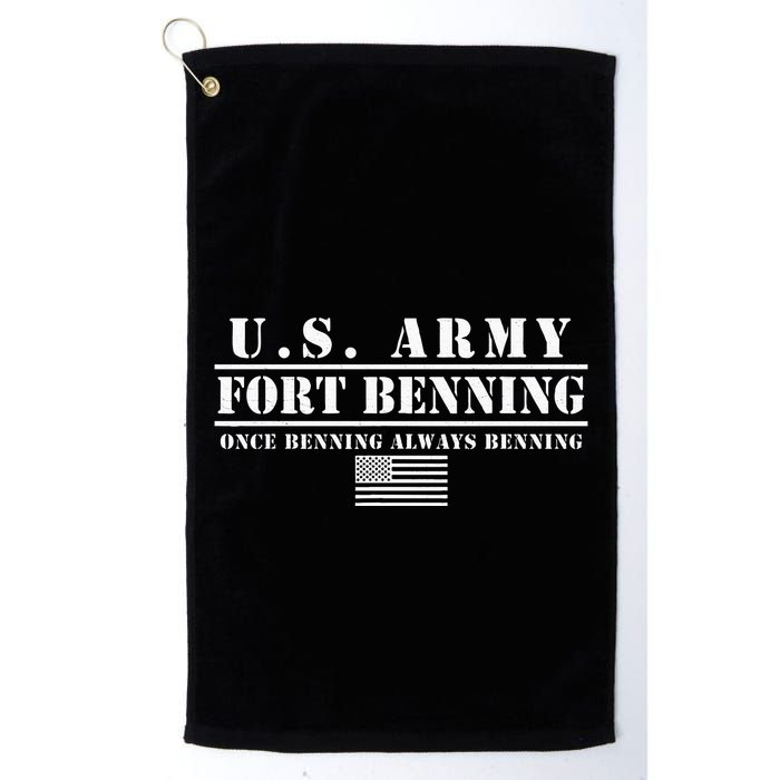 Fort Benning Ga Army Infantry Once Benning Always Benning Golf Towel