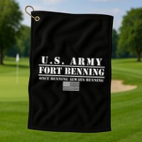 Fort Benning Ga Army Infantry Once Benning Always Benning Golf Towel
