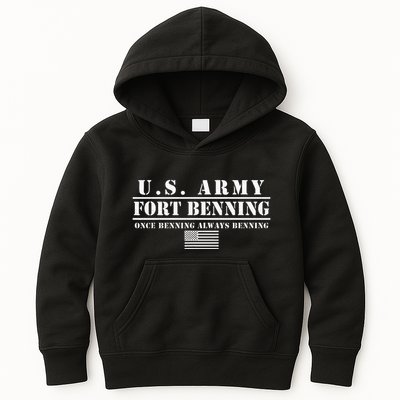 Fort Benning Ga Army Infantry Once Benning Always Benning Kids Hoodie