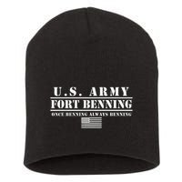 Fort Benning Ga Army Infantry Once Benning Always Benning Short Acrylic Beanie