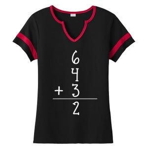 Funny Baseball Gift 6+4+3 2 Baseball Double Play Ladies Halftime Notch Neck Tee