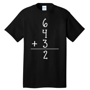 Funny Baseball Gift 6+4+3 2 Baseball Double Play Tall T-Shirt