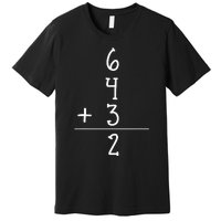 Funny Baseball Gift 6+4+3 2 Baseball Double Play Premium T-Shirt