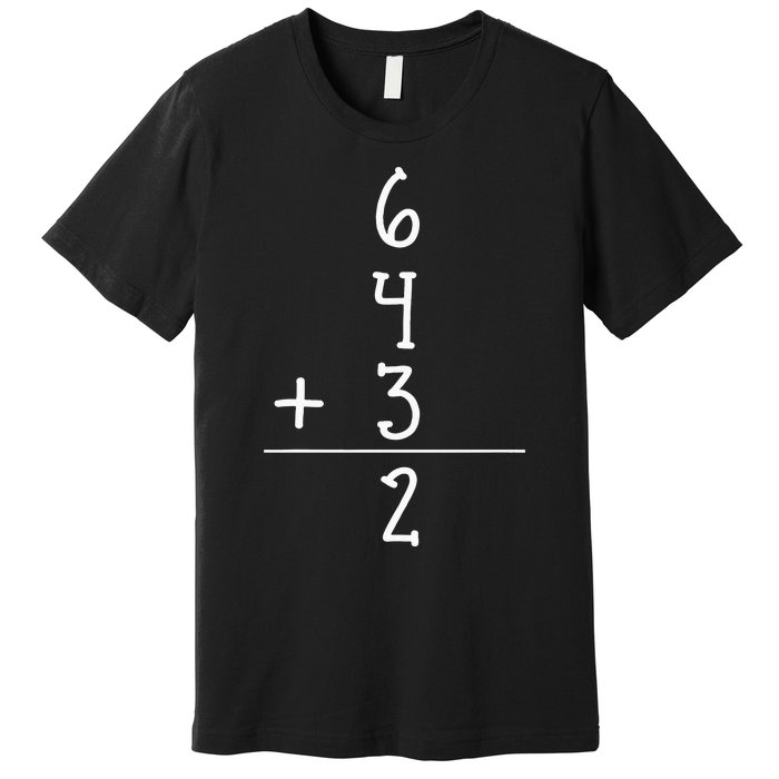 Funny Baseball Gift 6+4+3 2 Baseball Double Play Premium T-Shirt