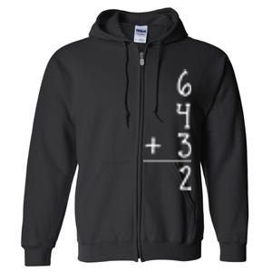 Funny Baseball Gift 6+4+3 2 Baseball Double Play Full Zip Hoodie