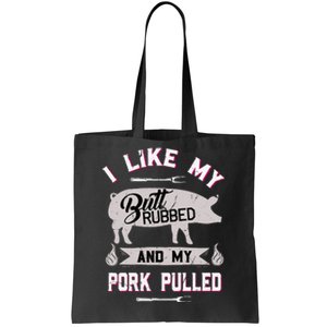 Funny BBQ Grilling Quote Pig Pulled Pork Tote Bag