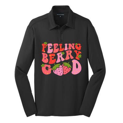 Feeling Berry Good Strawberry Festival Season Silk Touch Performance Long Sleeve Polo