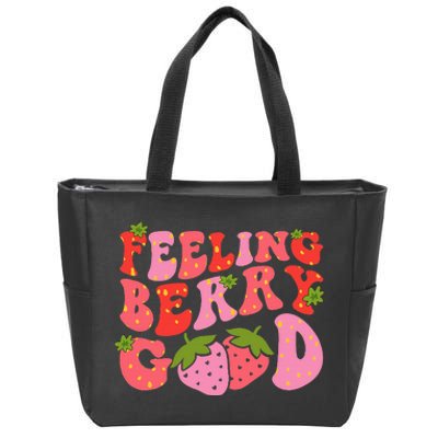 Feeling Berry Good Strawberry Festival Season Zip Tote Bag