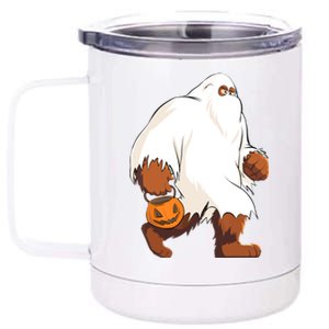 Funny Bigfoot Ghost Halloween Costume 12 oz Stainless Steel Tumbler Cup