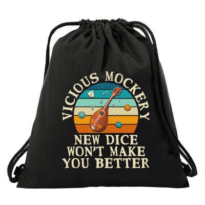 Fun Bard Game Vicious Mockery New Dice Wont Make You Better Drawstring Bag