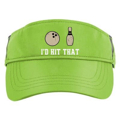 Funny Bowling Gift Id Hit That Quote Adult Drive Performance Visor