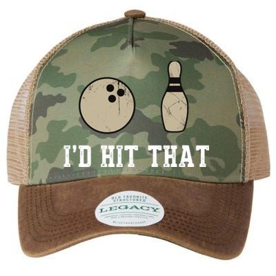 Funny Bowling Gift Id Hit That Quote Legacy Tie Dye Trucker Hat