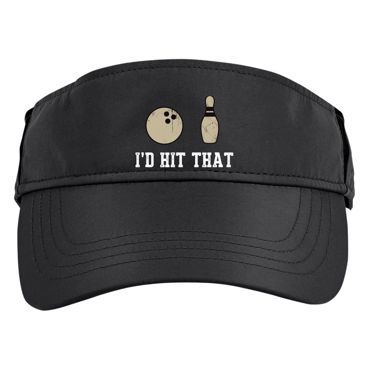 Funny Bowling Gift Id Hit That Quote Adult Drive Performance Visor