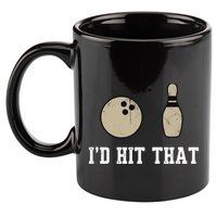 Funny Bowling Gift Id Hit That Quote 11oz C Handle Ceramic Mug