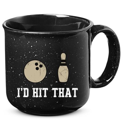 Funny Bowling Gift Id Hit That Quote 15oz Campfire Ceramic Mug