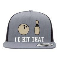 Funny Bowling Gift Id Hit That Quote Flat Bill Trucker Hat