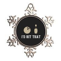 Funny Bowling Gift Id Hit That Quote Metallic Star Ornament