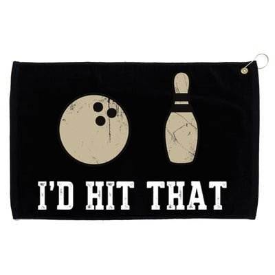 Funny Bowling Gift Id Hit That Quote Grommeted Golf Towel