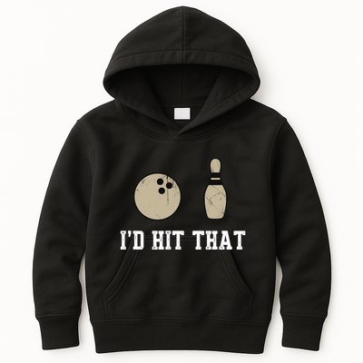 Funny Bowling Gift Id Hit That Quote Kids Hoodie