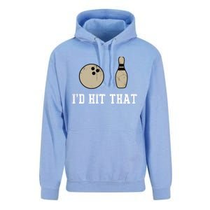 Funny Bowling Gift Id Hit That Quote Unisex Surf Hoodie